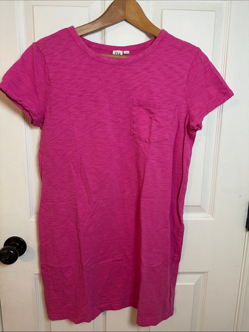 GAP Hot Pink Short Sleeve Mini Dress